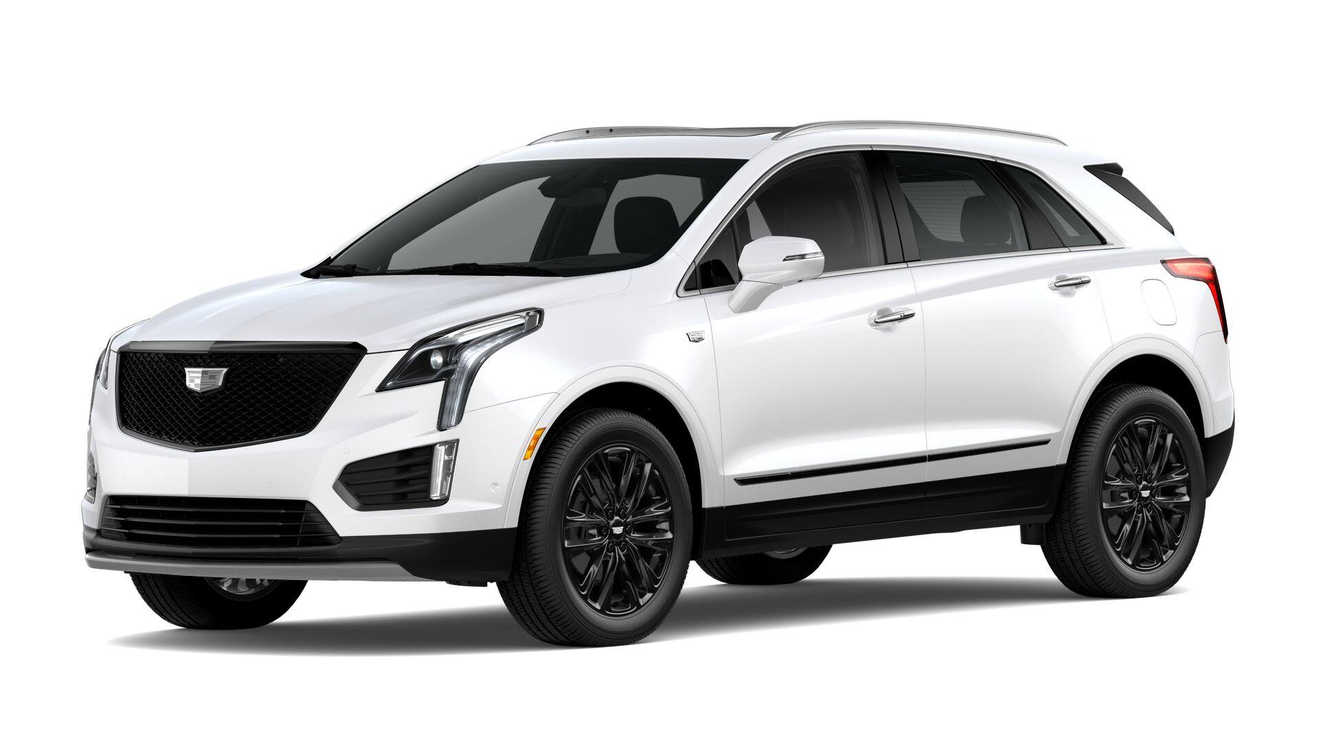 2026 Cadillac XT5 Premium Luxury in Crystal White Tricoat — front three-quarter view