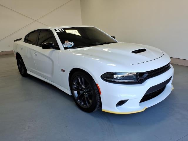 2023 Dodge Charger Scat Pack in White — front three-quarter view