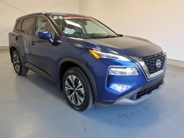 2023 Nissan Rogue SV in Blue — front three-quarter view